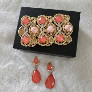 INC (Macy's) stretch bracelet w/matching earrings